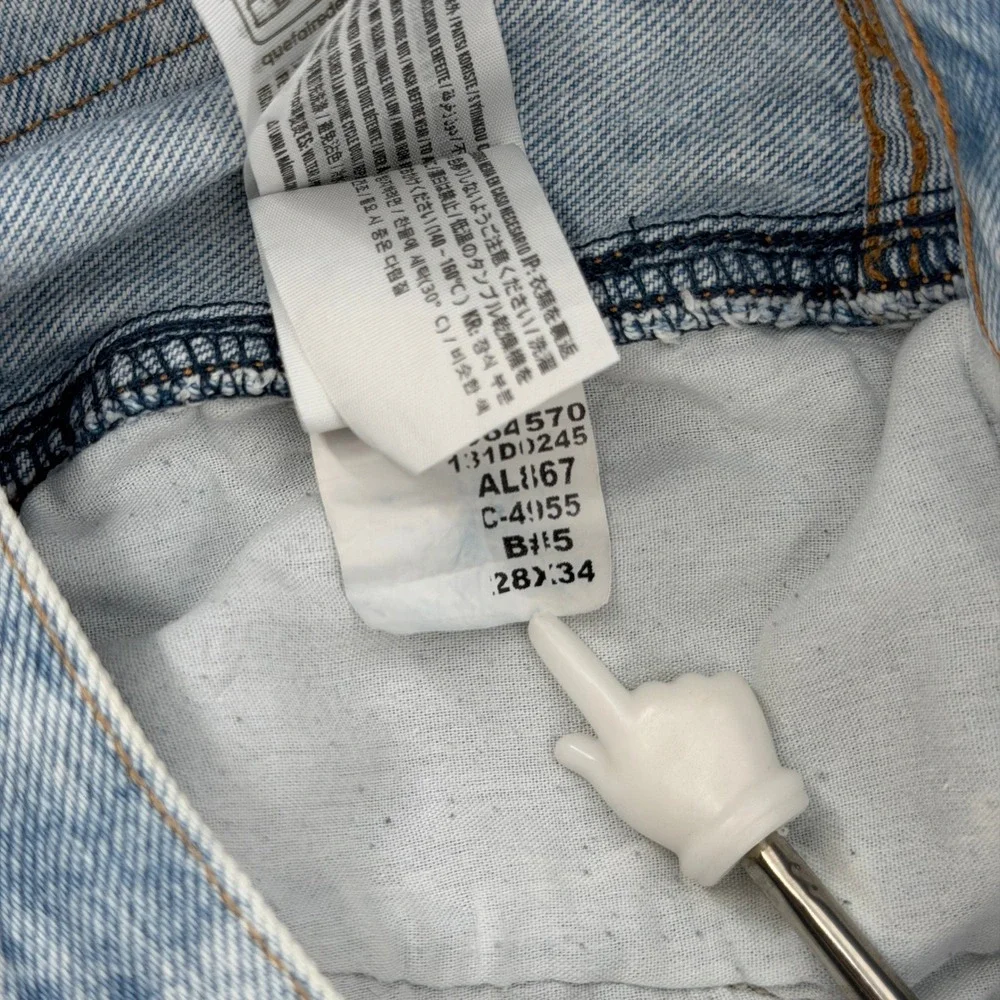 Abercrombie & Fitch Carpenter Jeans Mens 28x34 Light Wash Baggy Rigid Denim Y2K